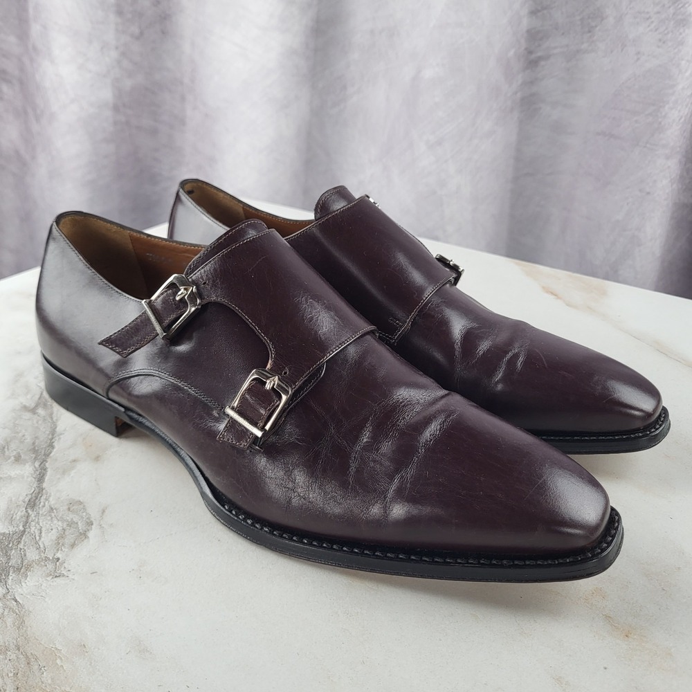 CORNELIANI Double Monk Oxfords Borduex Men's 9.5 D